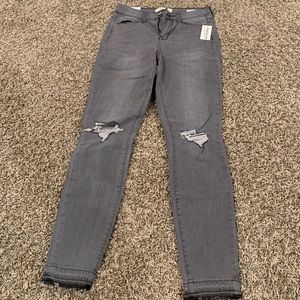 Pacsun Grey/black distressed skinny jeggings
